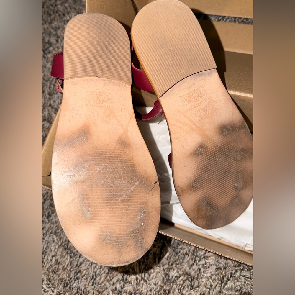 ZARA GIRLS Leather Fisherman Sandals LIMITED EDITION Size Girls 2.5 - Picture 5 of 12